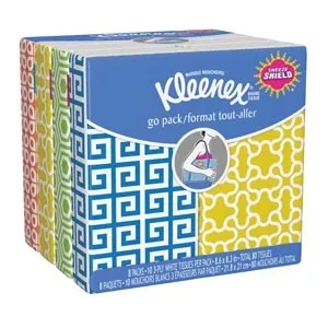 Kimberly Clark - 11974 - Kleenex Tissue, Pocket Pack, 3-Ply