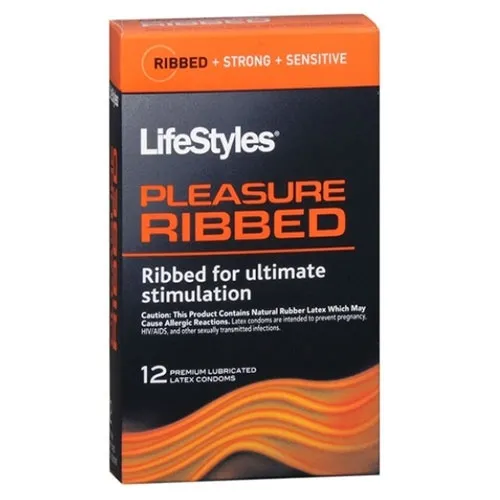 Kinray-Cardinal Health - 707-406 - LifeStyles Condoms Pleasure Ribbed Premium Lubricated Latex Condoms