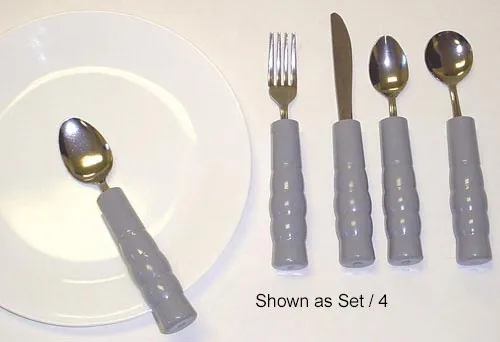 Kinsman Enterprises - From: 10665E To: 10665F - Weighted Utensils Set/4 Tea & Soupspoon Fork & Knife
