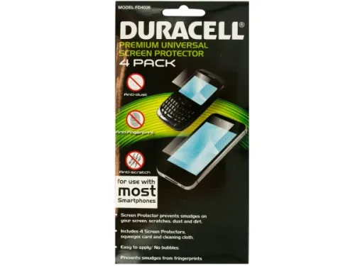 Kole Imports - EL347 - Duracell Universal Smartphone Screen Protector Set