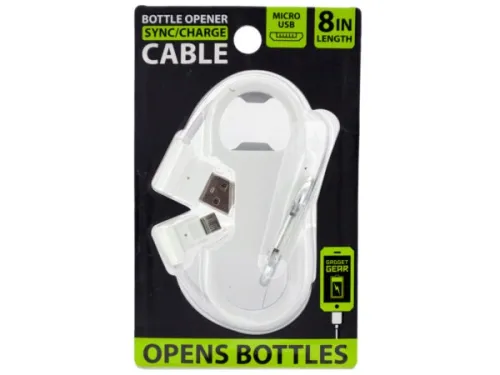 Kole Imports - EL697 - Micro Usb Bottle Opener Sync &amp; Charge Cable