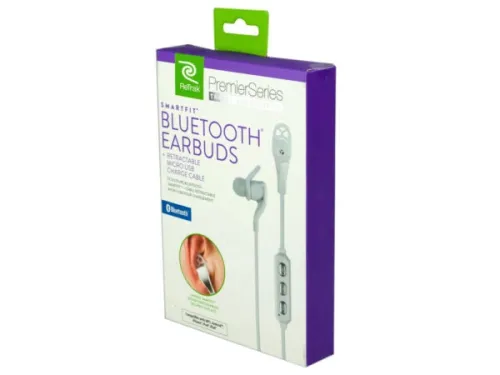 Kole Imports - En366 - Premier Series White Bluetooth Earbuds