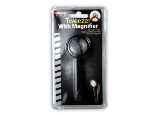 Kole Imports - GM035 - Tweezers With Magnifier