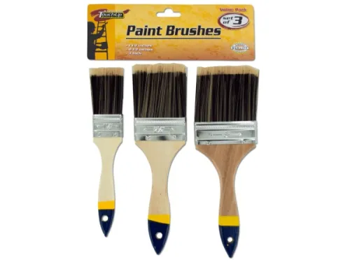 Kole Imports - HB503 - Paint Brush Set With Wood Handles