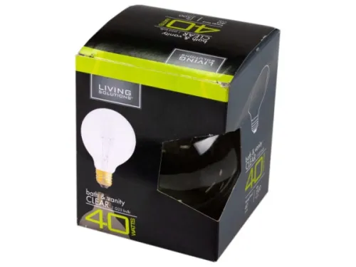 Kole Imports - HD073 - Living Solutions 40 Watt Clear Bath And Vanity Light Bulb