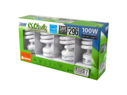 Kole Imports - HD086 - Ecobulb 4 Pack Mini Cfl Twist Light Bulb