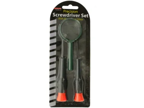 Kole Imports - HH409 - Precision Screwdriver Set With Magnifying Glass