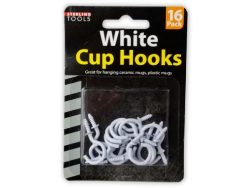 Kole Imports - HS111 - White Cup Hooks