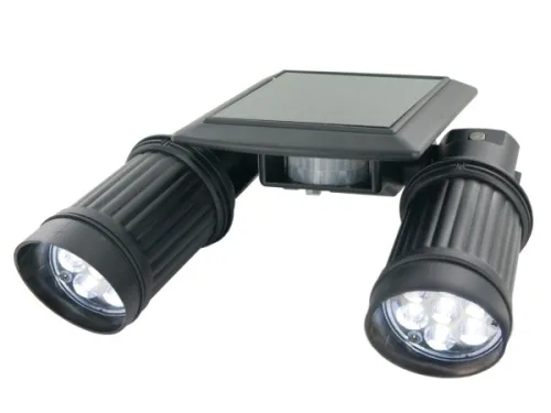 Kole Imports - HX429 - Motion Sensor Solar Twin Spot Pir Security Light