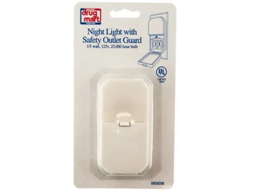 Kole Imports - MA142 - Night Light With Safety Outlet Guard 125 V