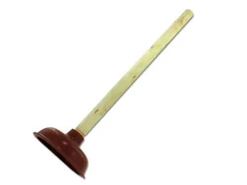 Kole Imports - MM093 - Toilet Plunger With Wooden Handle