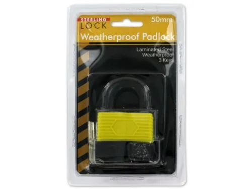 Kole Imports - OB748 - Laminated Weatherproof Padlock With Keys