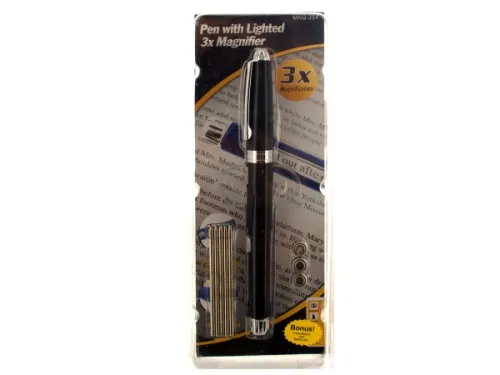 Kole Imports - OC797 - Pen With Lighted 3x Magnifier
