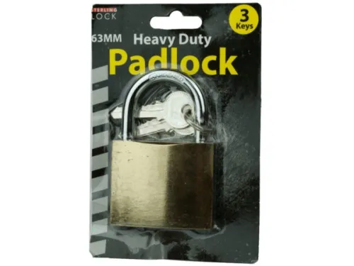 Kole Imports - OF453 - Metal Padlock With 3 Keys