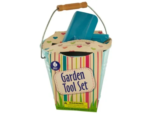 Kole Imports - OF813 - Garden Tool Set In Bucket