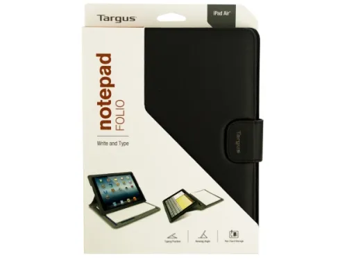 Kole Imports - OL321 - Targus Ipad Air Black All-in-one Notepad Folio