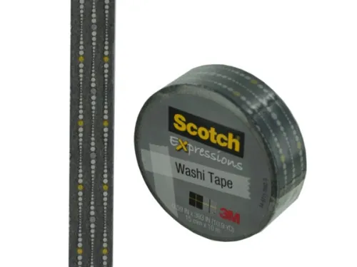 Kole Imports - OP753 - Scotch Expressions Gray Dots Washi Tape