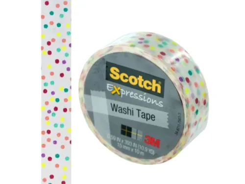 Kole Imports - OP770 - Scotch Expressions Fun Dots Washi Tape