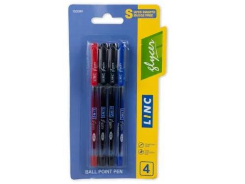 Kole Imports - OP890 - Linc Comfort Grip Pen 4 Pack