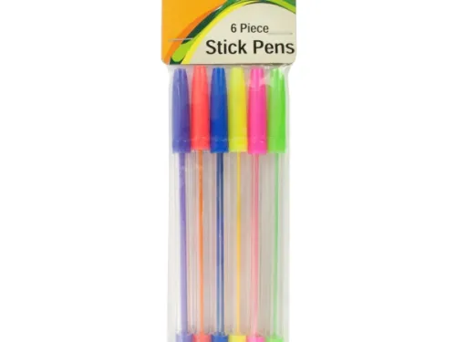 Kole Imports - OR409 - Colored Stick Pens Set