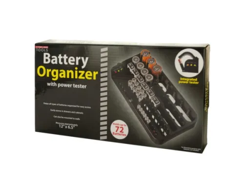 Kole Imports - OT237 - Battery Organizer With Power Tester