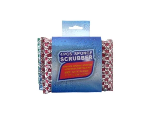 Kole Imports - UU286 - Scrubber Sponges, Pack Of 4
