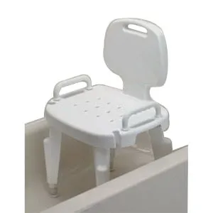 Maddak - 727142120 - Bath Safe Adj Shower Seat w/Arms & Back, Retail