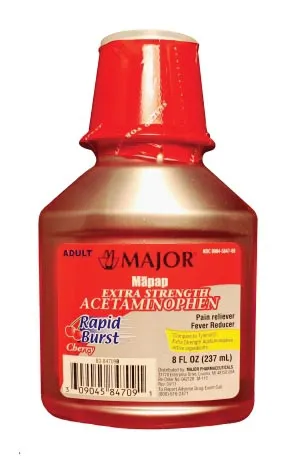 Major Pharmaceuticals - 042128 - Analgesic Liquid, Mapap, 500MG, Adult, Cherry Flavor, Compare to Tylenol, NDC#  0904-5847-09