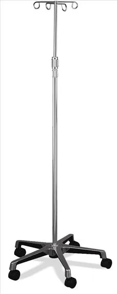 Medline From: MDS80494 To: MDS80500 - Chrome Deluxe Four Leg Iv Poles Five