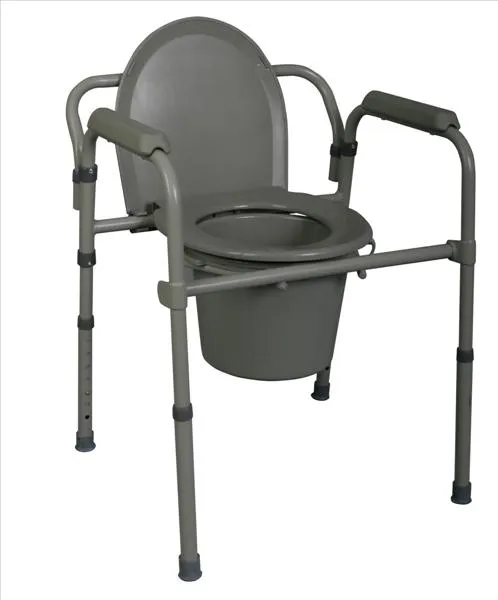 Medline From: MDS89664 To: MDS89664ELMB - Steel Bedside Commode Elongated With Microban