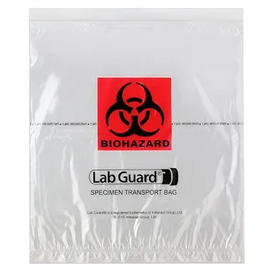 Medegen Medical - From: 59-89 To: 59-94 - Collection Bag, Zip Closure, Gusseted Bottom, Biohazard / Print