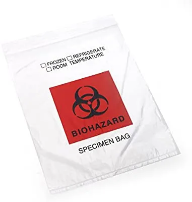 Medegen Medical - From: 4811B To: 4811R - Transport Bag with Zip Closure, Biohazard