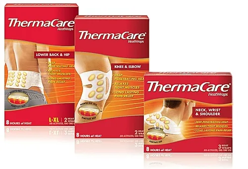 Medi-Stim - THERMA2 - Thermacare 8 Hour Heat Wrap for Back and Hip w/velcro straps, treatment area