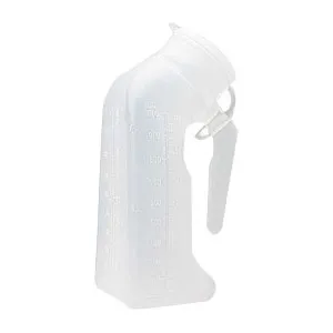 Medical Action - H140D01 - Male Urinals with Hanging Lid 1 qt., Deluxe, Translucent