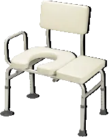 Medline - 98013 - Transfer Bench with Commode Seat 300 lbs.