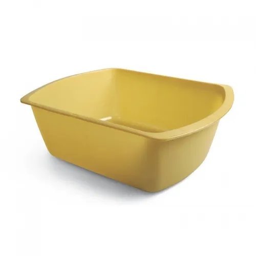 Medline Industries - DYND80306 - Graduated Rectangular Wash Basin, 6-quart, 9-1/4" x 11-3/4" x 4-1/2", Gold Color, Rolled Rim, Equally Accommodating for Limb Soaking