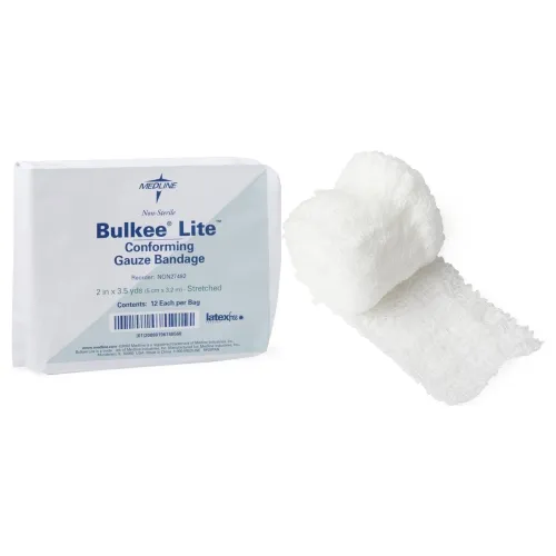 Medline Industries - NON27492 - Bulkee Lite Cotton Conforming Bandages, Non-Sterile, 2" x 3.5 yd. Bulk, 3-Ply.