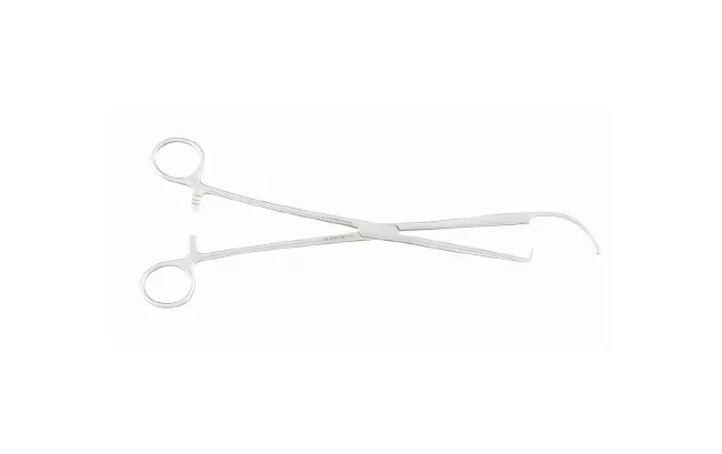 Integra Lifesciences - MeisterHand - MH30-967 - Tenaculum Forceps Meisterhand Hulka 11 Inch Length Surgical Grade German Stainless Steel Nonsterile Ratchet Lock Finger Ring Handle Straight 1 Prong With 3.5 Mm Probe
