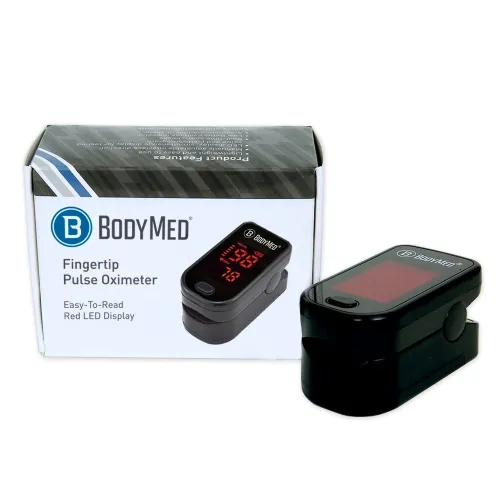 Milliken - BDMOXMTRBLU - Bodymed Fingertip Pulse Oximeter, With 2-direction, Red Led Display, 2 Aaa Batteries Included
