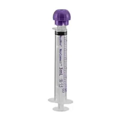 Avanos - PNM-S3NC - NeoConnect Oral/Enteral Syringe with ENFit Connector, Purple, 3 mL