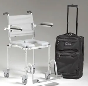 Nuprodx - mc4000Tx - Multichair roll-in shower, commode chair, portable with carrying case