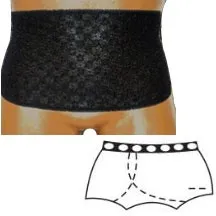 Team Options - Options - 83002MR - OPTIONS Open Crotch with Built In Barrier/Support, Black, Right Side Stoma, Medium 6 7, Hips 33" 37"
