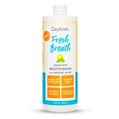 Oxyfresh - 190CS-OXF - Fresh Breath Lemon Mint Mouthwash