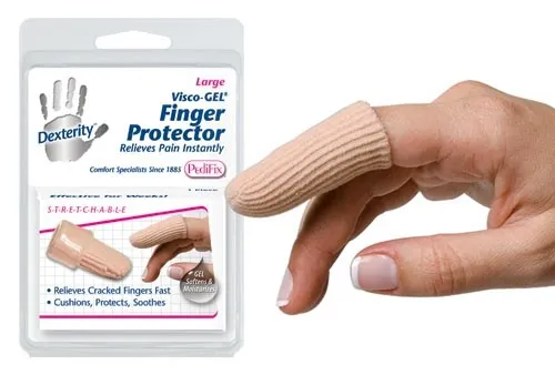 Pedifix Footcare - Visco-GEL - From: P4050L To: P4050S - Company Visco GEL Fabric Covered Finger Protector