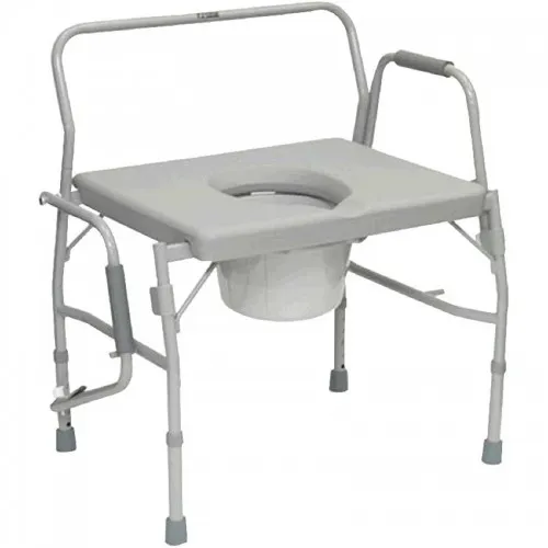 PMI - Professional Medical Imports - 88-413BARZ - Bariatric Drop Arm Commode for Easy Transfer, Seat