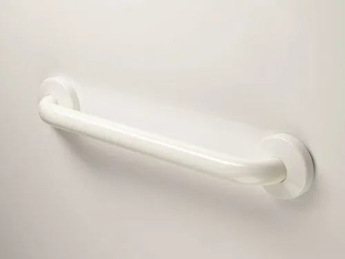 Ponte Giulio  - G02JAS02W1 - Maxima Straight Vinyl Coated Grab Bar With Safety Grip and Cover Flange