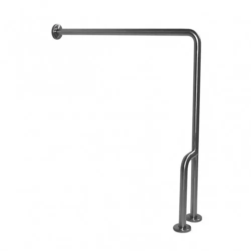 Ponte Giulio  - From: G55JCL38 To: G55JCR38 - Satin Stainless Steel Left Handed Floor to Wall Grab Bar and Cover Flange