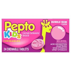 Procter & Gamble - 0149003966 - Pepto Kids Chewable Tablet, Bubblegum, Heartburn, Acid Indigestion, Upset Stomach