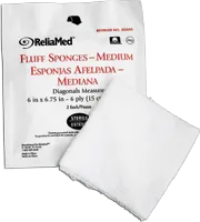 Reliamed - 44S - ReliaMed Sterile 100% Cotton Fluff Sponge