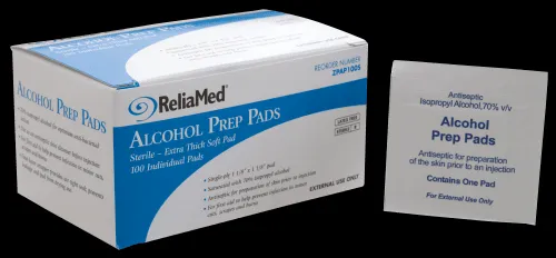 Reliamed - AP100S - ReliaMed Sterile Alcohol Wipe, 1-Ply
